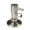 Westbrass Angle Stop, 5/8" OD x 3/8" OD, 1/4-Turn Lever Handle in Satin Nickel D105QR-07